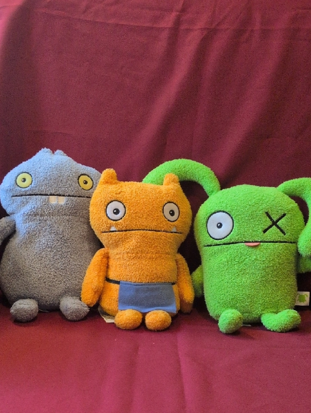 3 Ugly Dolls - Orange, Green And Blue Character Stuffed Animal - Soft Cuddly
